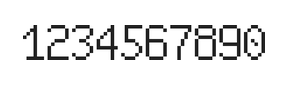 6×10数字点阵字体 ddN610AB0187