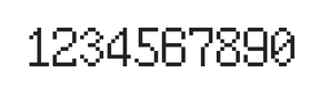 6×10数字点阵字体 ddN610AB0191