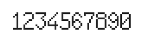 6×10数字点阵字体 ddN610AB0194