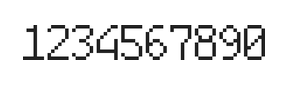 6×10数字点阵字体 ddN610AB0195