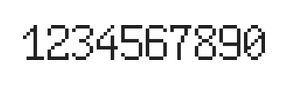 6×10数字点阵字体 ddN610AB0199