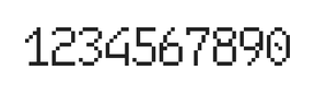 6×10数字点阵字体 ddN610AB0203