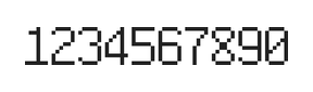 6×10数字点阵字体 ddN610AB0209