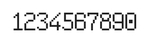 6×10数字点阵字体 ddN610AB0211