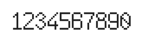 6×10数字点阵字体 ddN610AB0215