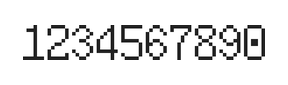 6×10数字点阵字体 ddN610AB0217