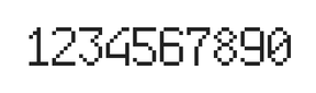 6×10数字点阵字体 ddN610AB0219