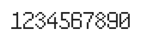 6×10数字点阵字体 ddN610AB0221