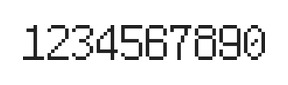 6×10数字点阵字体 ddN610AB0223