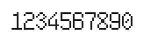 6×10数字点阵字体 ddN610AB0231