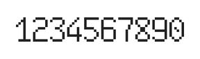 6×10数字点阵字体 ddN610AB0233