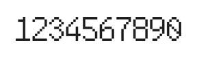 6×10数字点阵字体 ddN610AB0234