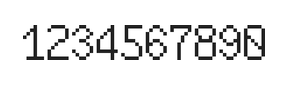 6×10数字点阵字体 ddN610AB0240