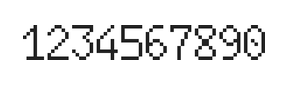 6×10数字点阵字体 ddN610AB0242
