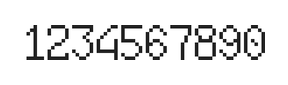 6×10数字点阵字体 ddN610AB0244