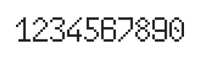 6×10数字点阵字体 ddN610AB0256