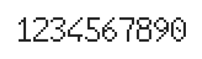 6×10数字点阵字体 ddN610AB0258