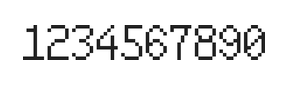 6×10数字点阵字体 ddN610AB0262