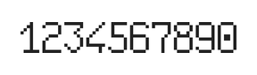 6×10数字点阵字体 ddN610AB0263