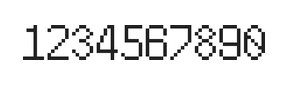 6×10数字点阵字体 ddN610AB0264
