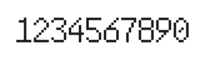 6×10数字点阵字体 ddN610AB0265