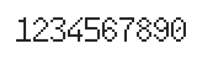 6×10数字点阵字体 ddN610AB0272