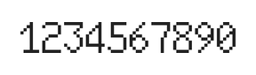 6×10数字点阵字体 ddN610AB0273