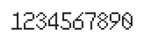 6×10数字点阵字体 ddN610AB0276
