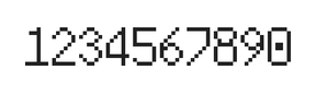 6×10数字点阵字体 ddN610AB0291
