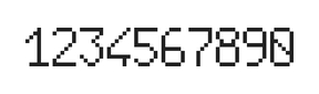 6×10数字点阵字体 ddN610AB0293