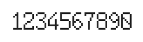 6×10数字点阵字体 ddN610AB0298
