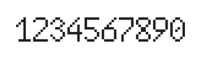 6×10数字点阵字体 ddN610AB0299