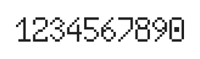 6×10数字点阵字体 ddN610AB0301
