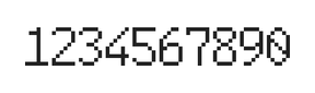 6×10数字点阵字体 ddN610AB0315