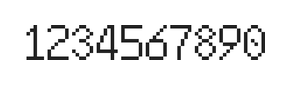 6×10数字点阵字体 ddN610AB0317