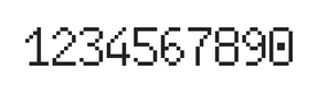 6×10数字点阵字体 ddN610AB0319