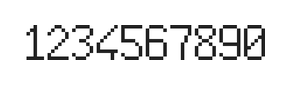 6×10数字点阵字体 ddN610AB0332