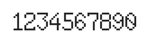6×10数字点阵字体 ddN610AB0337