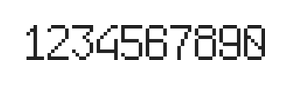 6×10数字点阵字体 ddN610AB0338