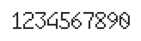 6×10数字点阵字体 ddN610AB0339