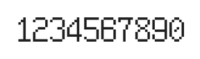 6×10数字点阵字体 ddN610AB0343