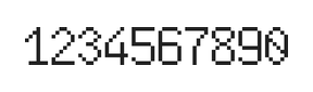 6×10数字点阵字体 ddN610AB0344