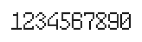 6×10数字点阵字体 ddN610AB0345