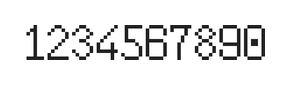 6×10数字点阵字体 ddN610AB0347