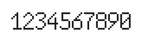 6×10数字点阵字体 ddN610AB0349