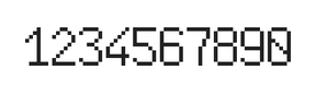 6×10数字点阵字体 ddN610AB0357