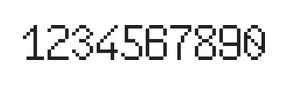 6×10数字点阵字体 ddN610AB0362