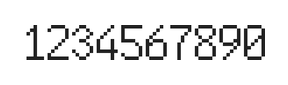 6×10数字点阵字体 ddN610AB0372