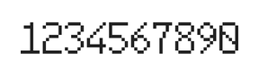 6×10数字点阵字体 ddN610AB0375