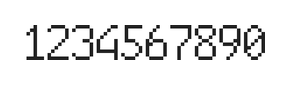 6×10数字点阵字体 ddN610AB0376